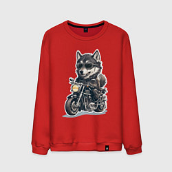 Мужской свитшот Волчья сила на двух колесах