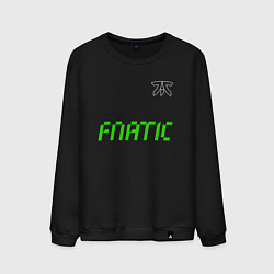 Свитшот хлопковый мужской Fnatic арт, цвет: черный