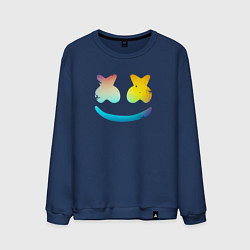 Свитшот хлопковый мужской Маршмеллоу минимал, цвет: тёмно-синий