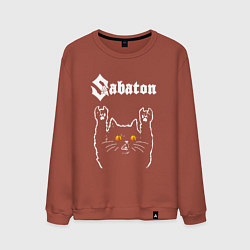 Мужской свитшот Sabaton rock cat