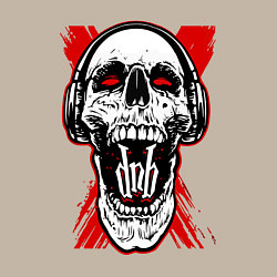 Свитшот хлопковый мужской DnB skull, цвет: миндальный — фото 2