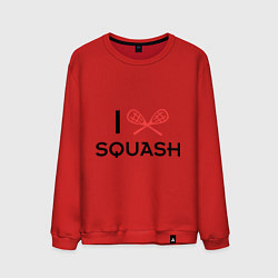 Свитшот хлопковый мужской I Love Squash, цвет: красный