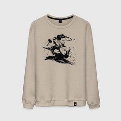 Свитшот хлопковый мужской Street Fighter Chun-Li, цвет: миндальный