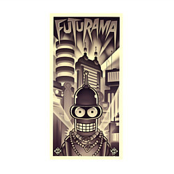 Свитшот хлопковый мужской Бендер в стиле ретрофутуризма, цвет: белый — фото 2