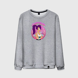 Свитшот хлопковый мужской Futurama: Капитан Лила, цвет: меланж