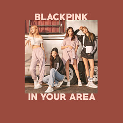 Свитшот хлопковый мужской Blackpink Jennie Lisa Rose Jisoo, цвет: кирпичный — фото 2