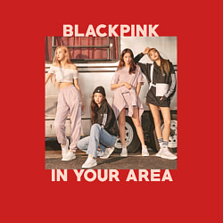 Свитшот хлопковый мужской Blackpink Jennie Lisa Rose Jisoo, цвет: красный — фото 2