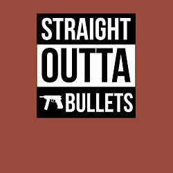 Свитшот хлопковый мужской Straight outta bullets, цвет: кирпичный — фото 2