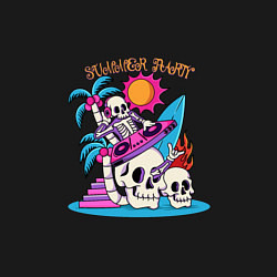 Свитшот хлопковый мужской Skeleton summer party, цвет: черный — фото 2