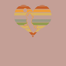 Свитшот хлопковый мужской Love girl volleyball, цвет: пыльно-розовый — фото 2