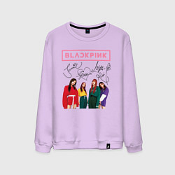 Свитшот хлопковый мужской Blackpink Lisa Jisoo Jennie Rose, цвет: лаванда