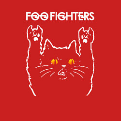 Свитшот хлопковый мужской Foo Fighters rock cat, цвет: красный — фото 2