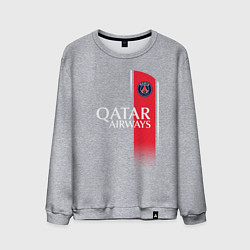 Свитшот хлопковый мужской Лионель Месси форма ФК ПСЖ 2324 домашняя, цвет: меланж