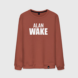 Свитшот хлопковый мужской Alan Wake logo, цвет: кирпичный