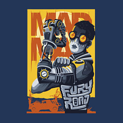 Свитшот хлопковый мужской Безумный Макс - дорога ярости, цвет: тёмно-синий — фото 2
