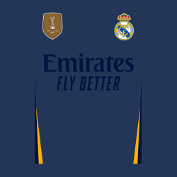 Свитшот хлопковый мужской Реал Мадрид форма 2324 домашняя, цвет: тёмно-синий — фото 2