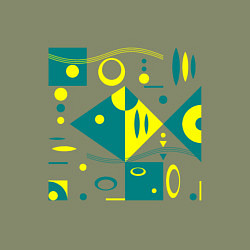 Свитшот хлопковый мужской На дне морском, цвет: авокадо — фото 2