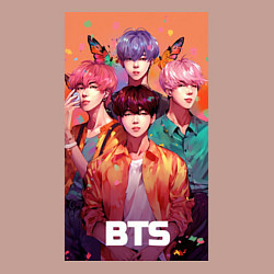 Свитшот хлопковый мужской BTS kpop anime, цвет: пыльно-розовый — фото 2