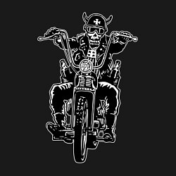 Свитшот хлопковый мужской Skull biker with beer, цвет: черный — фото 2