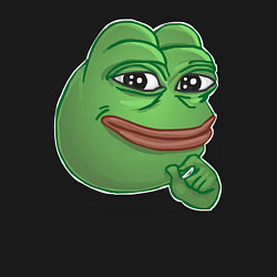 Свитшот хлопковый мужской Лягушонок Пепе не доволен тобой, цвет: черный — фото 2