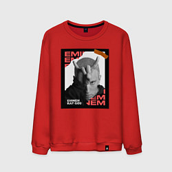 Свитшот хлопковый мужской Rap god, цвет: красный