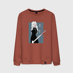 Свитшот хлопковый мужской Wonderful Mei Mei, цвет: кирпичный