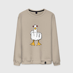 Мужской свитшот Неприличный гусь-рука