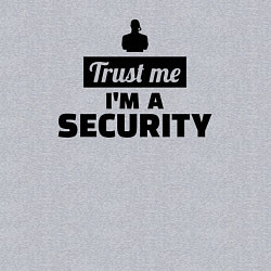 Свитшот хлопковый мужской Верь мне я охранник, цвет: меланж — фото 2