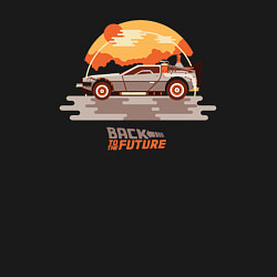 Свитшот хлопковый мужской Back to the future sun, цвет: черный — фото 2