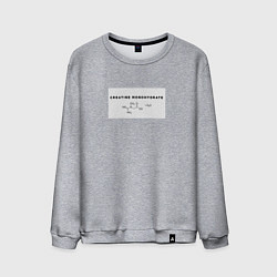 Свитшот хлопковый мужской Креатин моногидрат, цвет: меланж