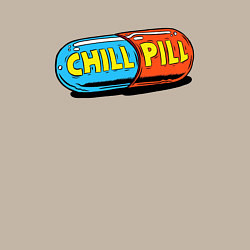 Свитшот хлопковый мужской Chill pill, цвет: миндальный — фото 2