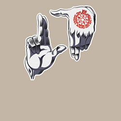 Свитшот хлопковый мужской Хеллсинг ладони Алукарда, цвет: миндальный — фото 2