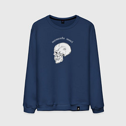 Свитшот хлопковый мужской Skull Memento Mori, цвет: тёмно-синий