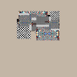 Свитшот хлопковый мужской Абстрактные блоки, цвет: миндальный — фото 2