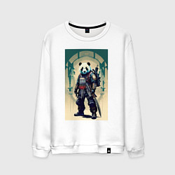 Мужской свитшот Панда - самурай - киберпанк
