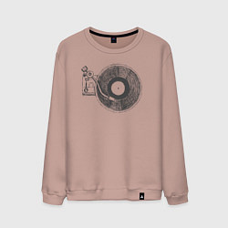 Свитшот хлопковый мужской Vinyl style, цвет: пыльно-розовый
