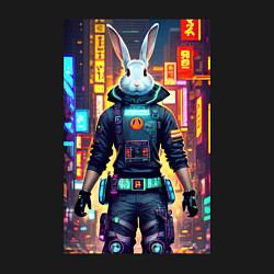 Свитшот хлопковый мужской Super hare - cyberpunk - metropolis, цвет: черный — фото 2