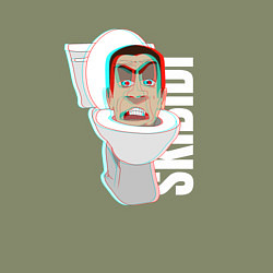 Свитшот хлопковый мужской Skibidi Toilet G-toilet, цвет: авокадо — фото 2