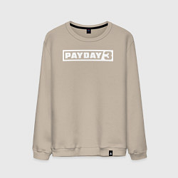 Свитшот хлопковый мужской Payday 3 logo, цвет: миндальный