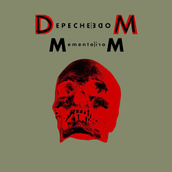 Свитшот хлопковый мужской Depeche Mode 2023 Memento Mori - Red Skull 01, цвет: авокадо — фото 2