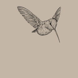 Свитшот хлопковый мужской Колибри пархает, цвет: миндальный — фото 2