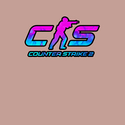 Свитшот хлопковый мужской КС 2 лого неон, цвет: пыльно-розовый — фото 2