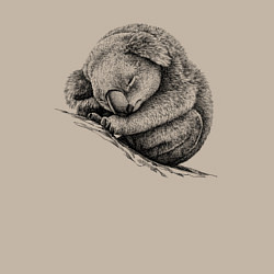 Свитшот хлопковый мужской Коала спит, цвет: миндальный — фото 2