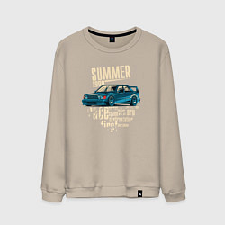 Свитшот хлопковый мужской Mercedes-Benz 190E Summer, цвет: миндальный