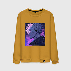 Свитшот хлопковый мужской The Strongest Jujutsu Sorcerer, цвет: горчичный