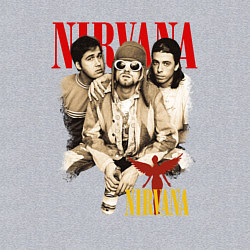 Свитшот хлопковый мужской Nirvana rock band, цвет: меланж — фото 2