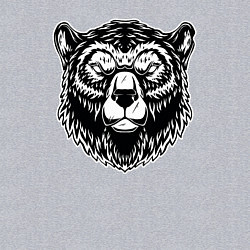 Свитшот хлопковый мужской Медвежья голова, цвет: меланж — фото 2