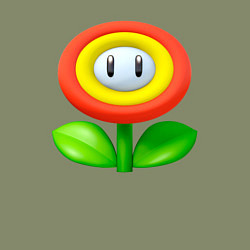 Свитшот хлопковый мужской Цветок Марио, цвет: авокадо — фото 2