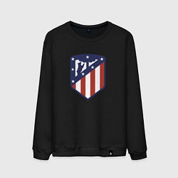 Свитшот хлопковый мужской Atletico Madrid FC, цвет: черный