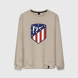 Свитшот хлопковый мужской Atletico Madrid FC, цвет: миндальный